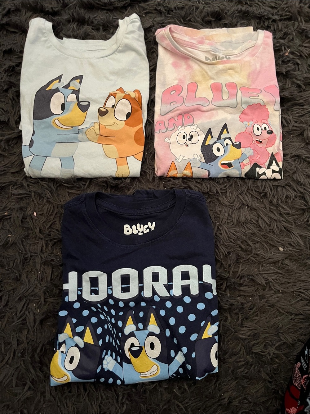Bluey Graphic T-Shirt Bundle 3 Shirts Kids Size 10/12